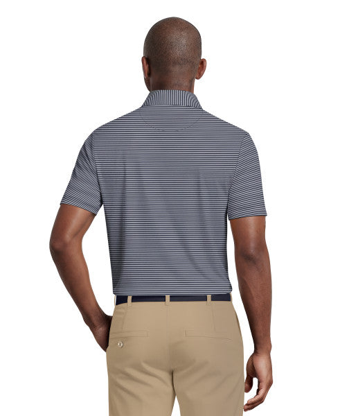 Men's Cooling Stripe Short Sleeve Golf Polo Shirt