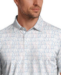 Linear Cocktail Print Short Sleeve Golf Polo Shirt