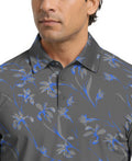Energized Floral Print Short Sleeve Golf Polo Shirt