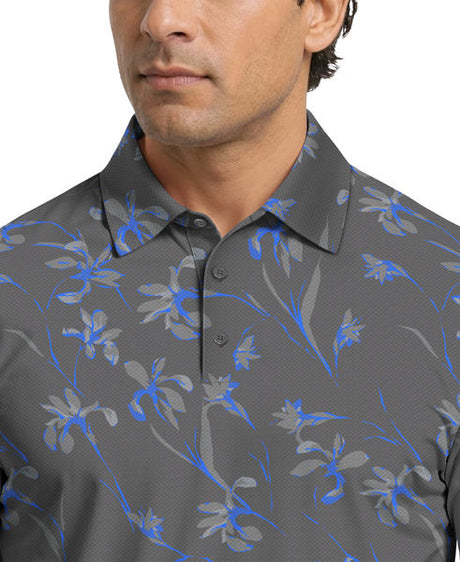 Energized Floral Print Short Sleeve Golf Polo Shirt