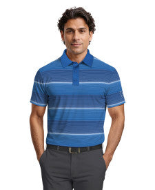 Energized Stripe Blocked Short Sleeve Golf Polo Shirt