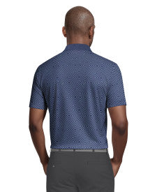 Linear Jaspe Print Short Sleeve Golf Polo Shirt