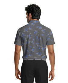 Energized Floral Print Short Sleeve Golf Polo Shirt