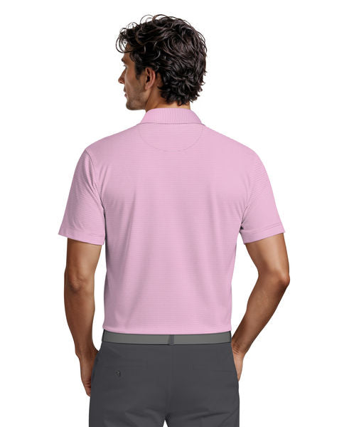 Men's Cooling Stripe Short Sleeve Golf Polo Shirt