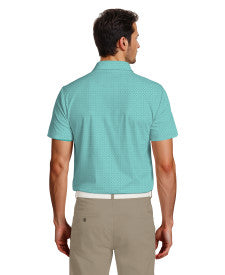 Essential Geo Print Short Sleeve Golf Polo Shirt
