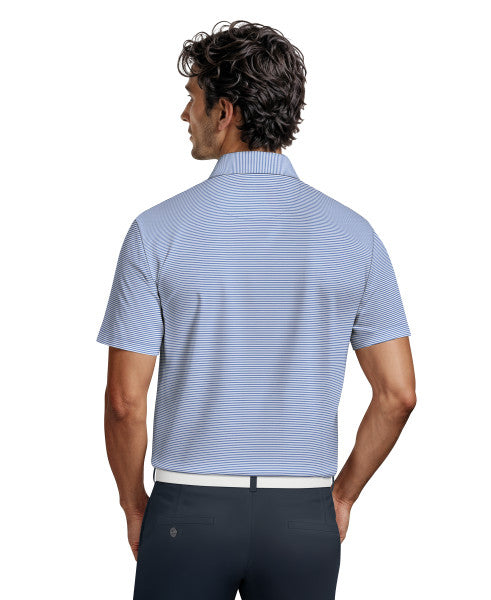 Men's Cooling Stripe Short Sleeve Golf Polo Shirt