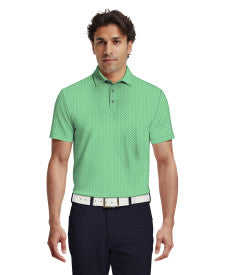 Essential Geo Print Short Sleeve Golf Polo Shirt