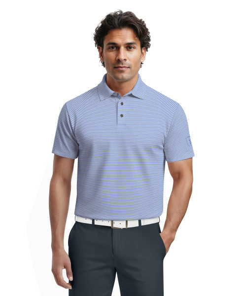 Men's Cooling Stripe Short Sleeve Golf Polo Shirt