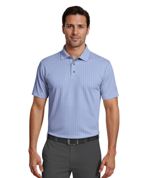 Golf Flag Geo Essential Print Short Sleeve Golf Polo Shirt